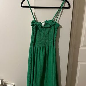 green maxi summer dress